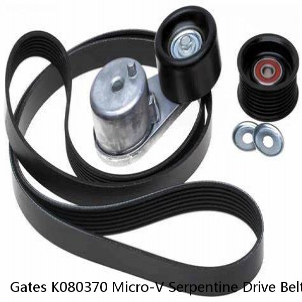 Gates K080370 Micro-V Serpentine Drive Belt For Select 13-16 BMW Models #1 small image